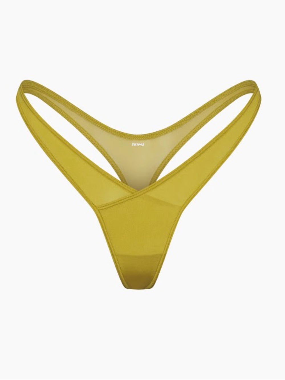 💚 SKIMS Jelly Sheer High Cut Thong | Chartreuse Green | Sz. 4X | NWT 🏷️
